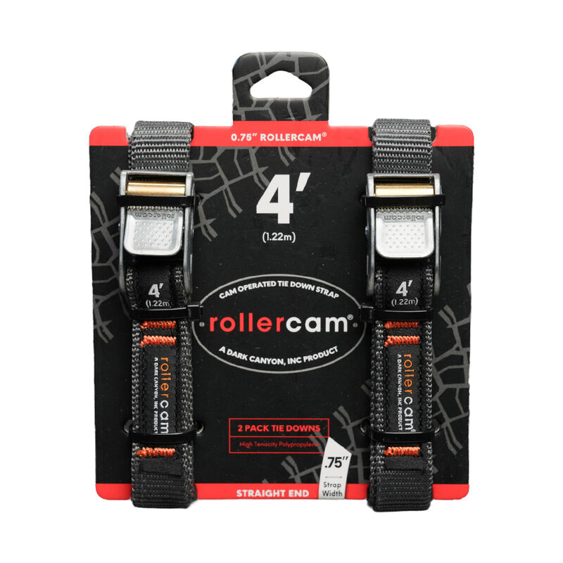 Rollercam Straight End 0.75" Wide Tie-Downs, 4' Long, Set of 2 image number 1