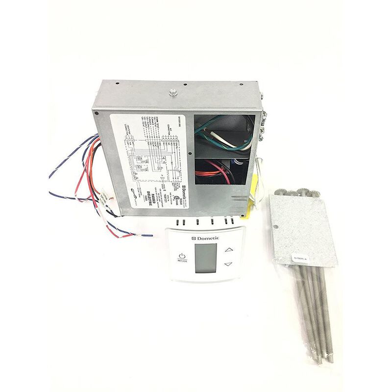 T-Stat & Control Box, LCD, Capacitive Touch, Cool/Furn/Heat Strip - White image number 1
