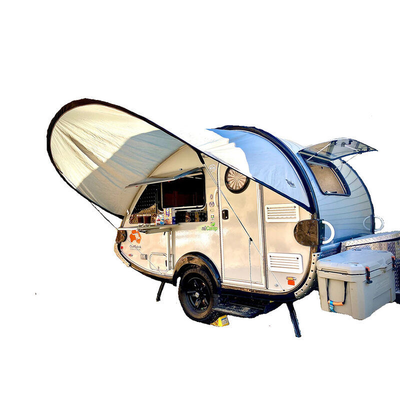 PahaQue Wilderness NuCamp T@B 320 Trailer Visor, Silver w/Black Trim image number 1