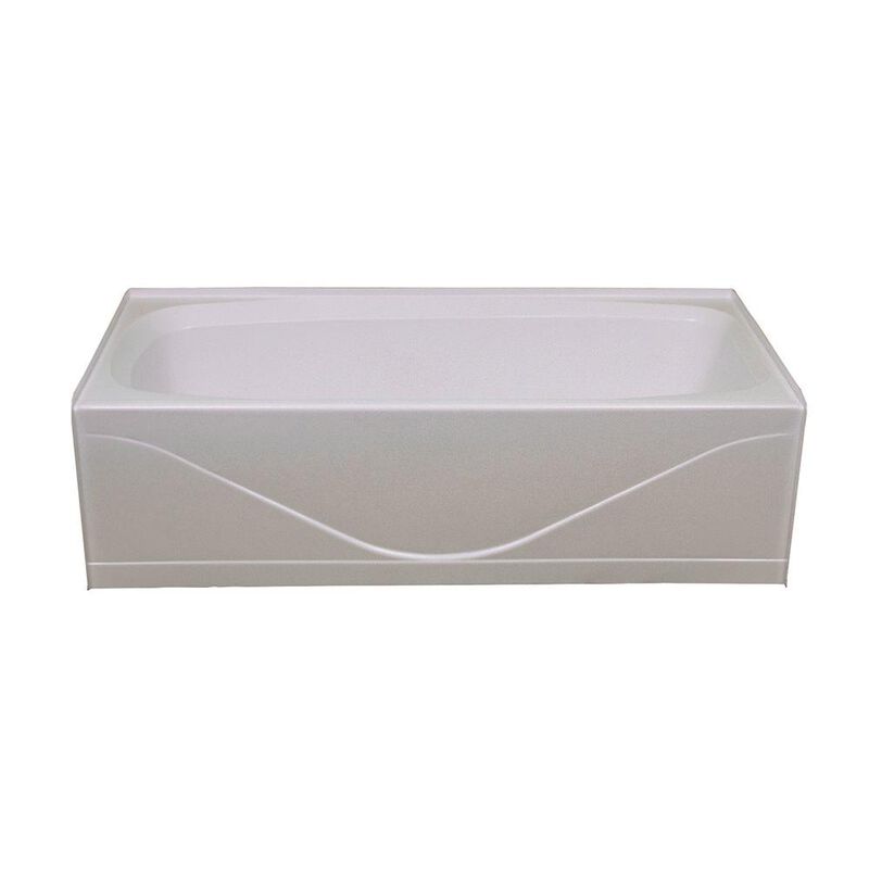 Replacement ABS Bath Tub, 27&rdquo; x 54&rdquo;, White with Right Drain image number 1