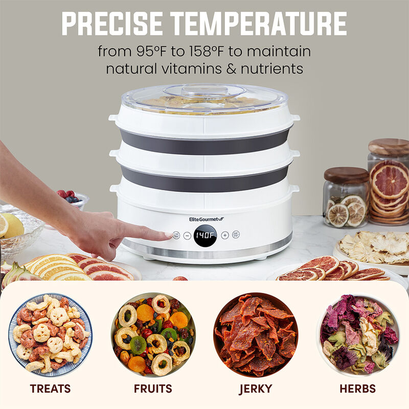 Elite Gourmet EFD523 5-Tray Digital Food Dehydrator image number 5