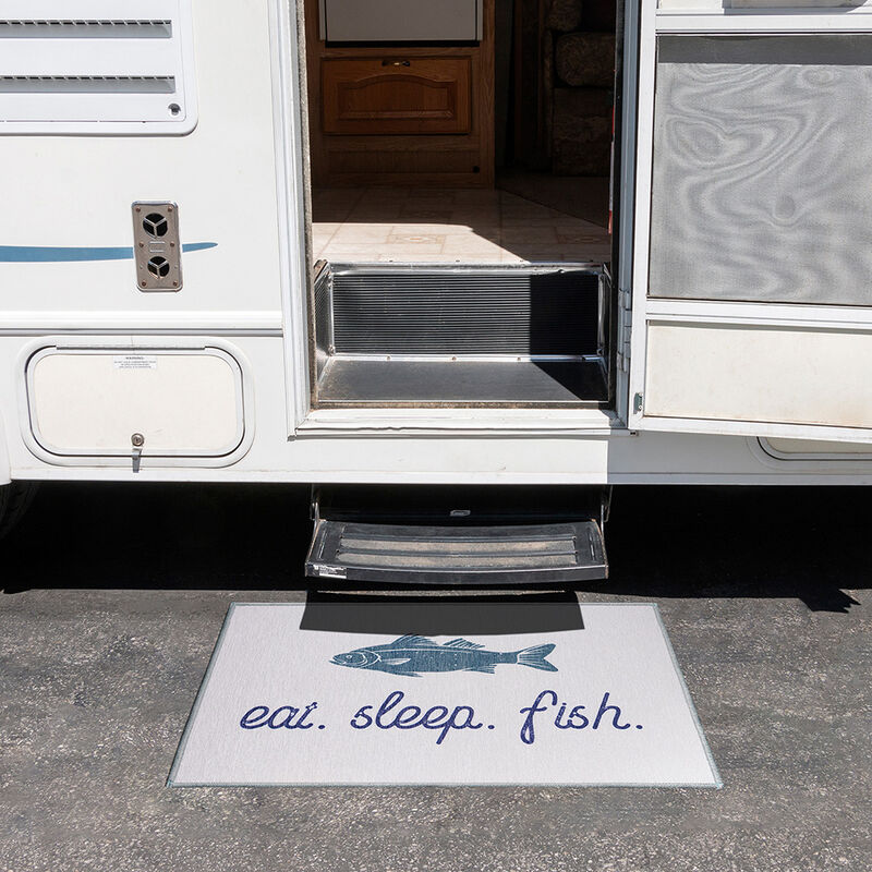 Crystal Art Eat Sleep Fish Door Mat, 27" x 18" image number 4