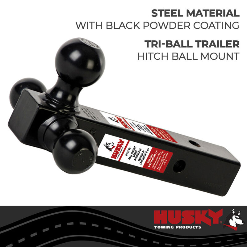 Husky Towing Tri-Ball Trailer Hitch Ball Mount, 2 Inch Receiver image number 4