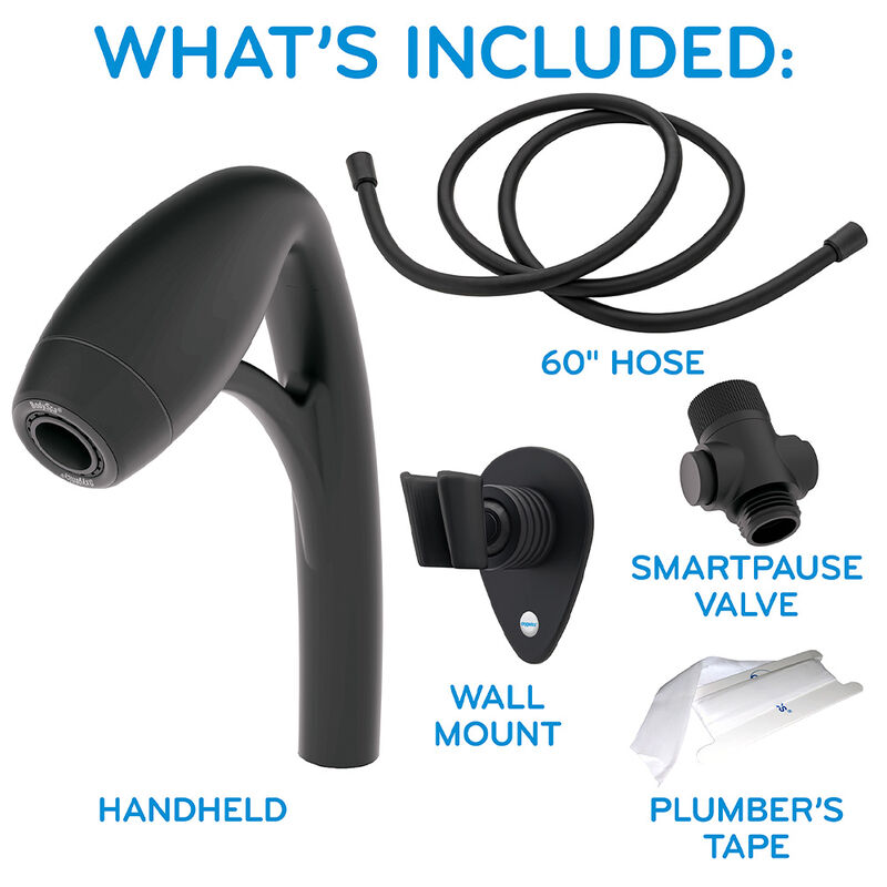 Oxygenics BodySpa RV Handheld Shower Head Kit, Matte Black image number 6