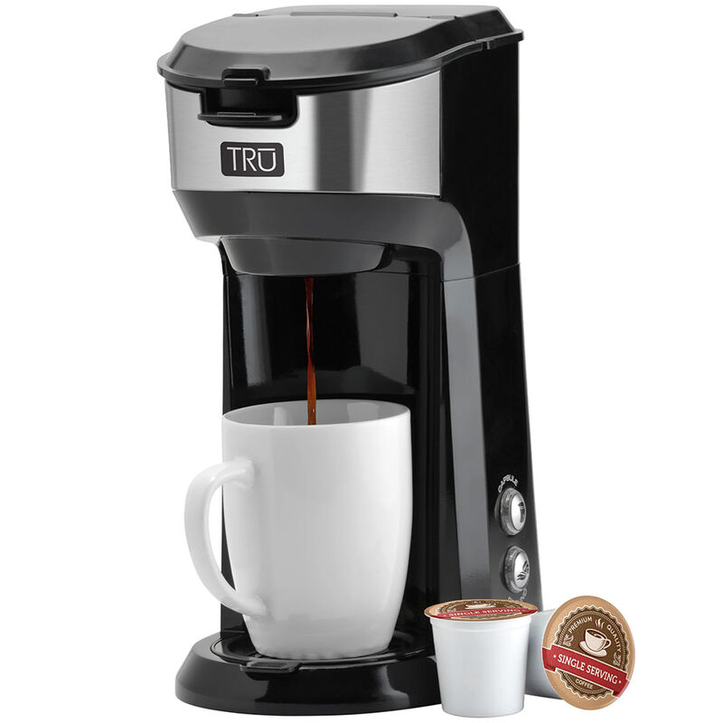TRU Single Serve Dual Brew Coffee Maker w/ Stainless Accent image number 1