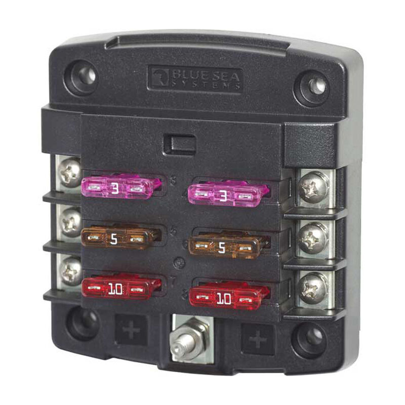 Blue Sea Common Sourced ST Blade Fuse Block - 6 Circuits image number 1