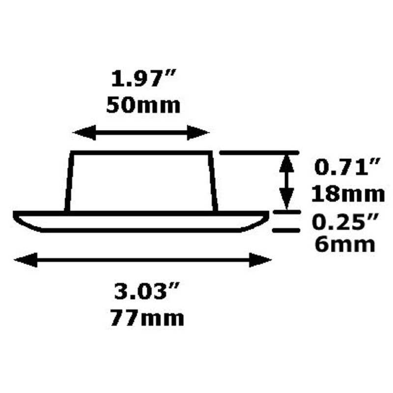 FriLight 8777 Nova 12 Volt LED Recess Ceiling Light, Chrome Frame and Cool White LED image number 2