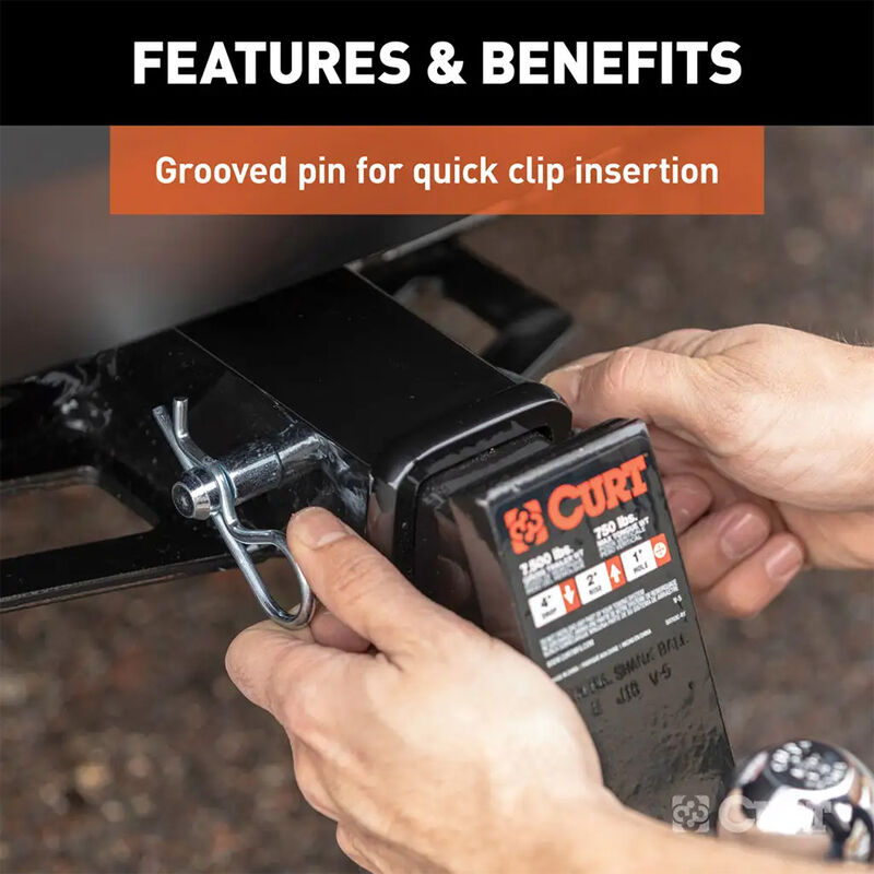 CURT 21505 5/8" Hitch Pin with Groove image number 5