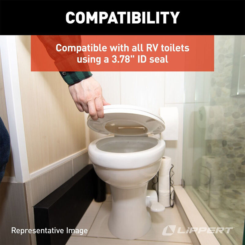 Lippert Flow Max Replacement RV Toilet Bottom Gasket and Mounting Hardware image number 4