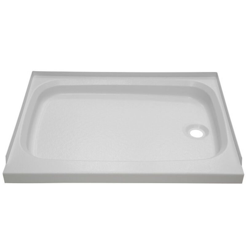 Better Bath RV Shower Pan with Right Drain, 24" x 46", White image number 1