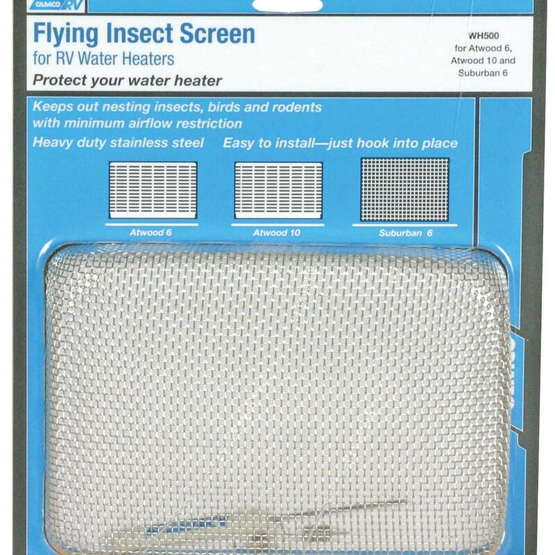 Camco Flying Insect Screen for Atwood 6 and 10-Gal. and Suburban 6-Gal. Water Heater Vents image number 2