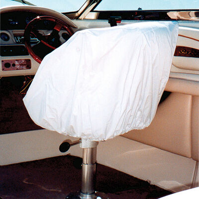 Vinyl Helm/Bucket/Fixed Back Seat Cover White 24"H x 24"W x 22"D