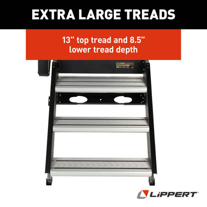 Lippert SolidStep 4.0 Premium RV Steps for 26" Doorway, Triple Step with Lift Assist image number 7