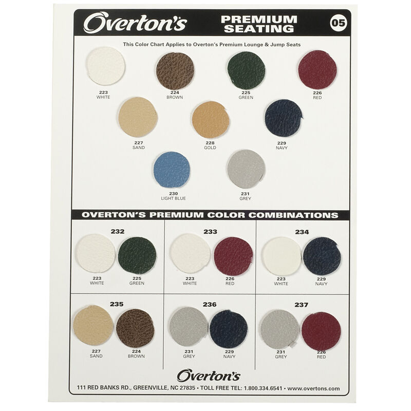 Overton's Premium Boat Seat Vinyl Sample Card image number 1