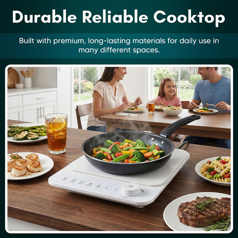 Elite Gourmet SlimStore Induction Cooktop, White image number 3