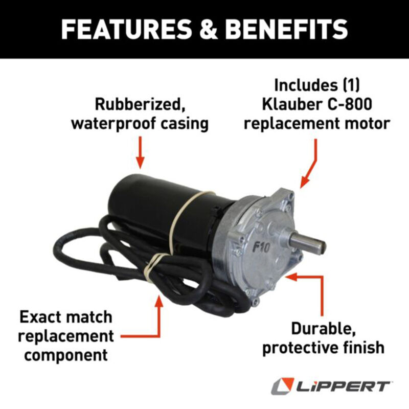 Lippert Replacement Klauber C-800 Electric RV Stabilizer Motor image number 3