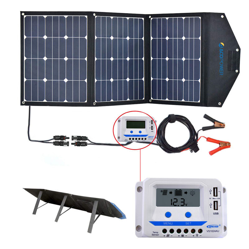 ACOPOWER 120W Portable Solar Suitcase image number 1