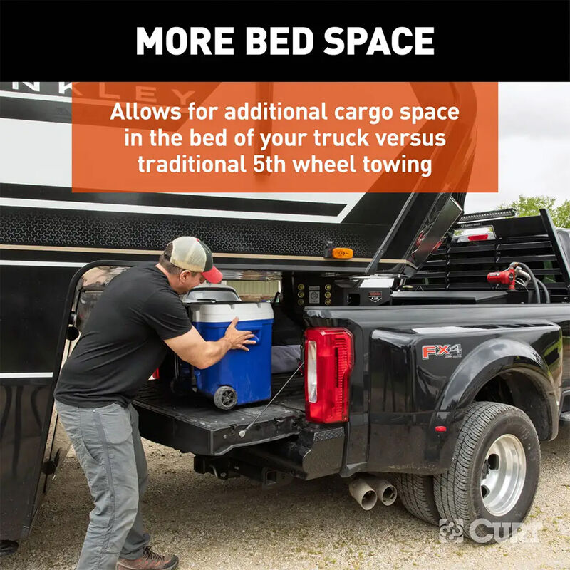 CURT Helux Coil-Spring Gooseneck Pin Box, 5,000 lbs. Pin Weight, 20,000 lbs. Capacity image number 9