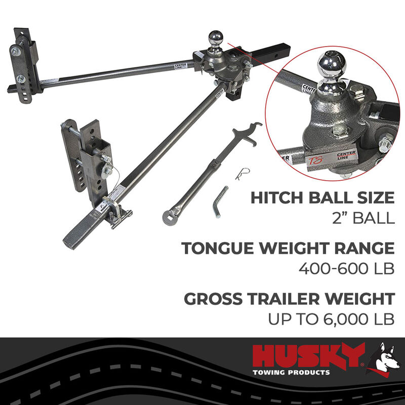 Husky Towing Center Line TS Weight Distribution Hitch - 2" Ball - 6,000lbs image number 4