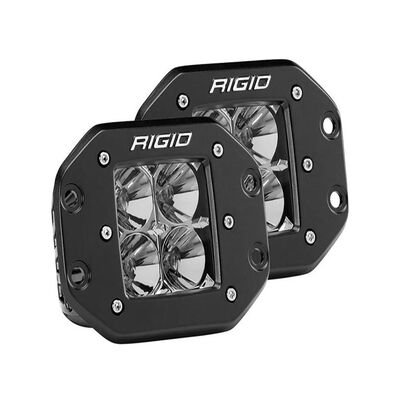 Rigid Lighting D-Series Pro Flood Driving/Flood Lights, Pair, Black