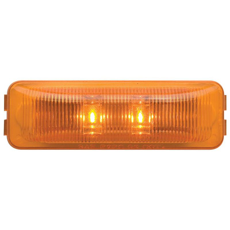 LED Thinline Marker/Clearance Light; Base and Mounting Hardware Included; Amber, Sealed; 1 Diodes image number 2
