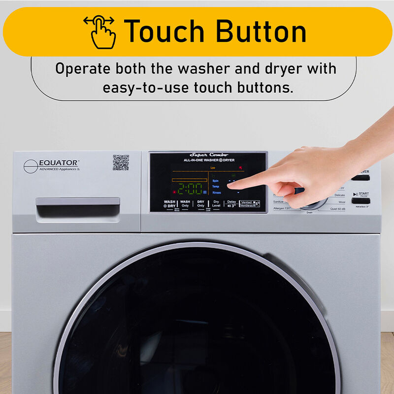 Equator 15-lb. All-in-One Combo Washer Dryer, Silver image number 15