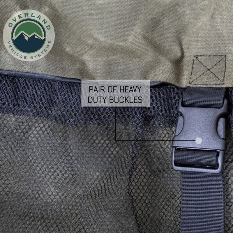 Overland Vehicle Systems Canyon Extra Large Trash Bag with Spare Tire Mount, #16 Waxed Canvas image number 5