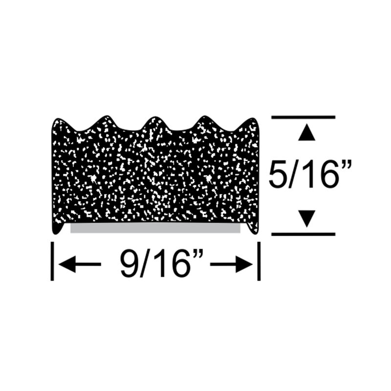 Steele Rubber Products Peel-N-Stick Ribbed Wide Weatherstrip, 15' long image number 4