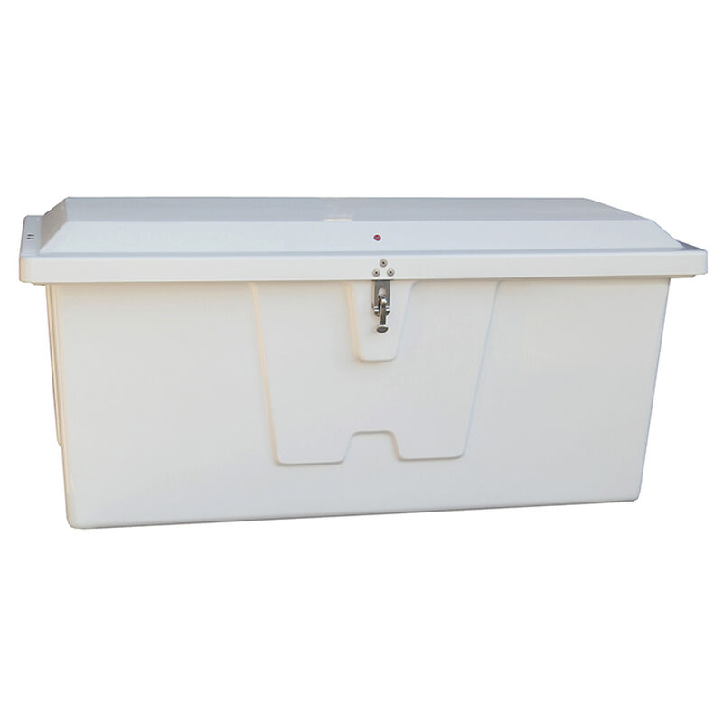 Stow 'N Go Fiberglass Dock Box White Small Standard (24"H x 54"W x 22"D) image number 1