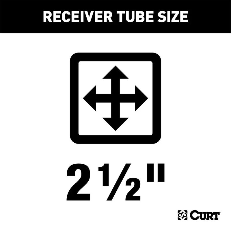 CURT 15804 Commercial-Duty Class 5 Trailer Hitch, 2-1/2" Receiver, Select Ford F-350 Super Duty image number 2