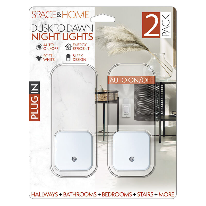 Space and Home Dusk-to-Dawn Blade Night Light, 2-Pack image number 1