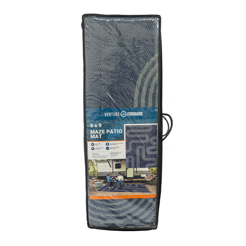 Venture Forward Reversible RV Patio Mat w/ Carry Bag, Modern Maze image number 8
