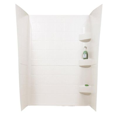 ABS Shower Walls, 24&rdquo; x 36&rdquo; x 66&rdquo;, Parchment