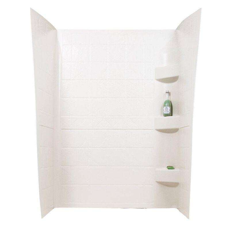 ABS Shower Walls, 24&rdquo; x 36&rdquo; x 66&rdquo;, Parchment image number 1