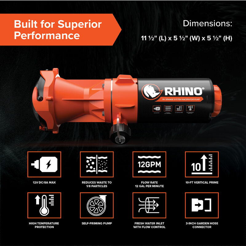 Camco 39040 Rhino Macerator Pump Kit image number 16