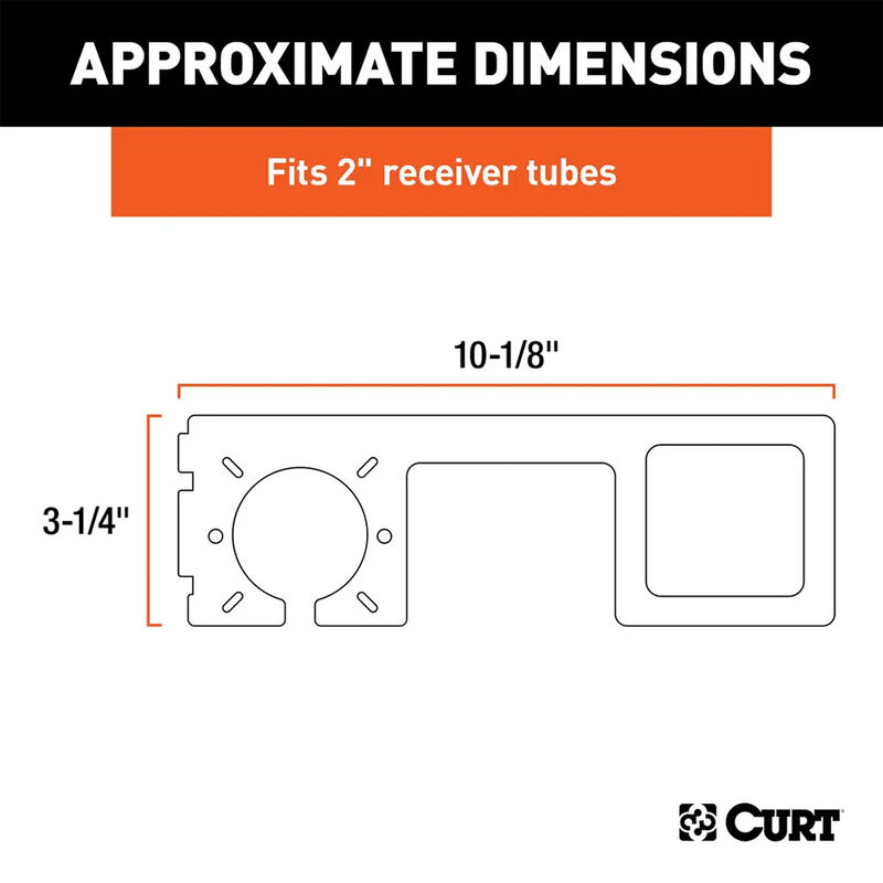 CURT 58000 Easy-Mount Wiring Bracket for 4 or 5-Way Flat and 6 or 7-Way Round Connector Sockets image number 2