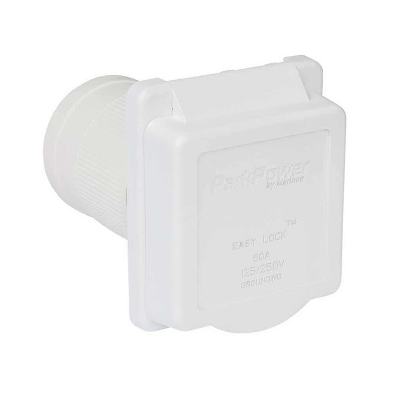 Weekender by ParkPower Electrical Inlet, 50 Amp White Inlet image number 1