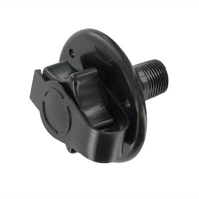 Valterra A01-0168BK RV Freshwater Inlet, 2-3/4" Flange, 1/2" MPT, Black