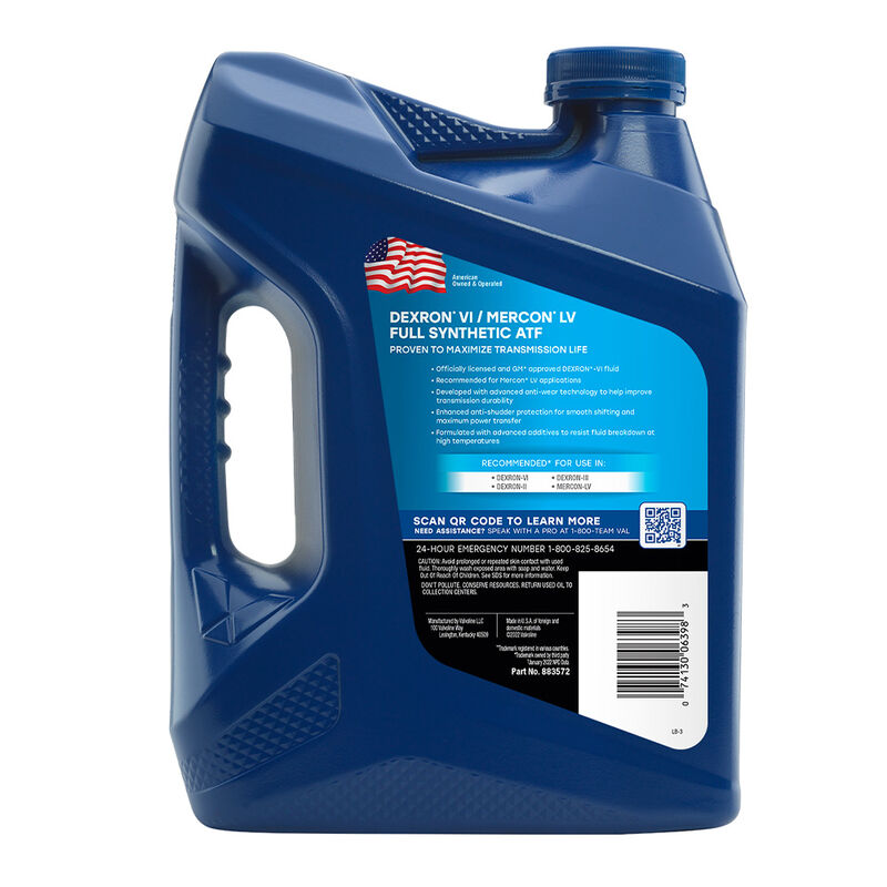 Valvoline Dexron VI/Mercon LV (ATF) Full Synthetic Automatic Transmission Fluid, Gallon image number 2