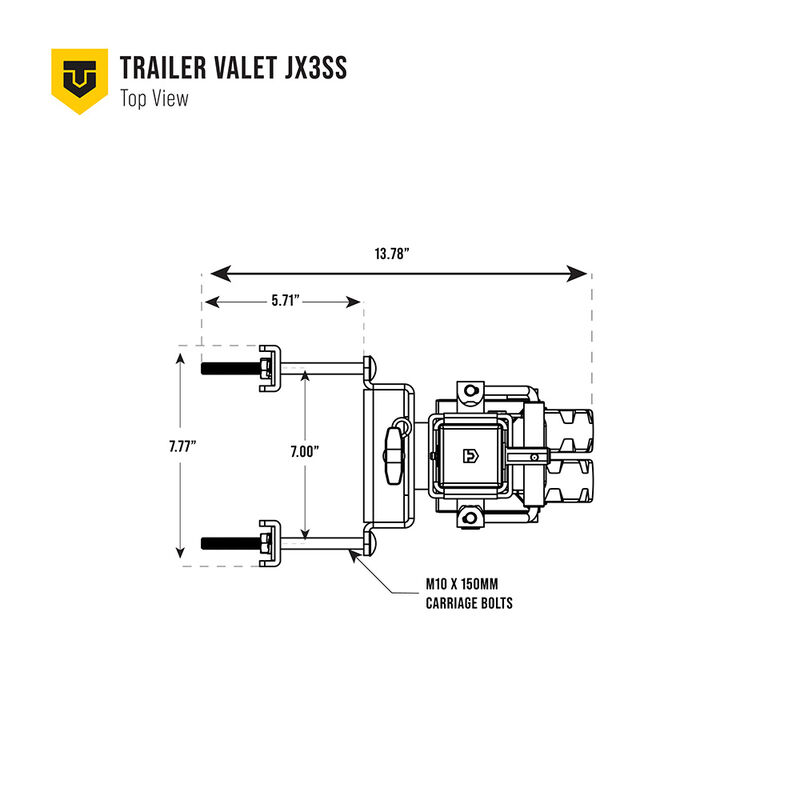 Trailer Valet JX3-SS 3,000-lb. Side-Mount Drill Jack image number 7