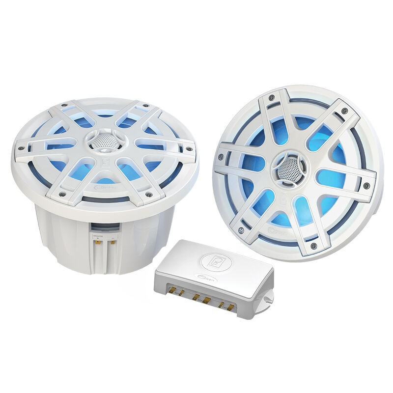 Poly-Planar MA-OC8 8" 500 Watt Waterproof Blue LED Speaker - White image number 1