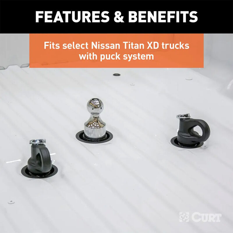 CURT 60639 OEM Puck System 2-5/16" Ball Gooseneck Kit, Chevrolet, Ford, GMC, Nissan image number 4