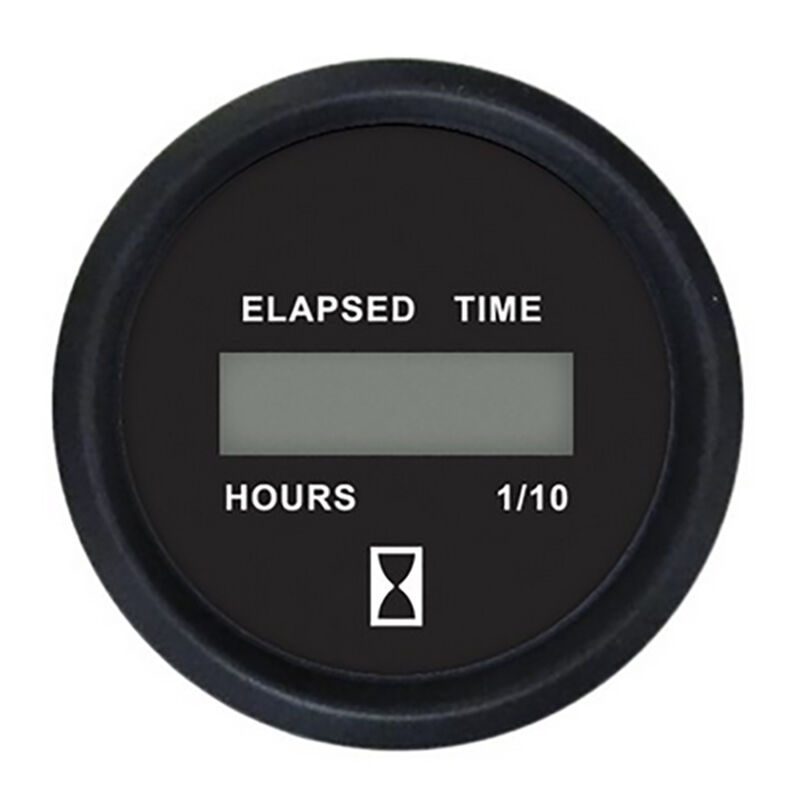 Faria 2" Euro Digital Hourmeter, Black image number 1