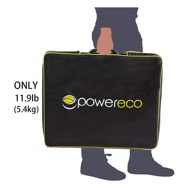 ACOPOWER All Black 100W Lightweight Mono Foldable Solar Suitcase image number 4