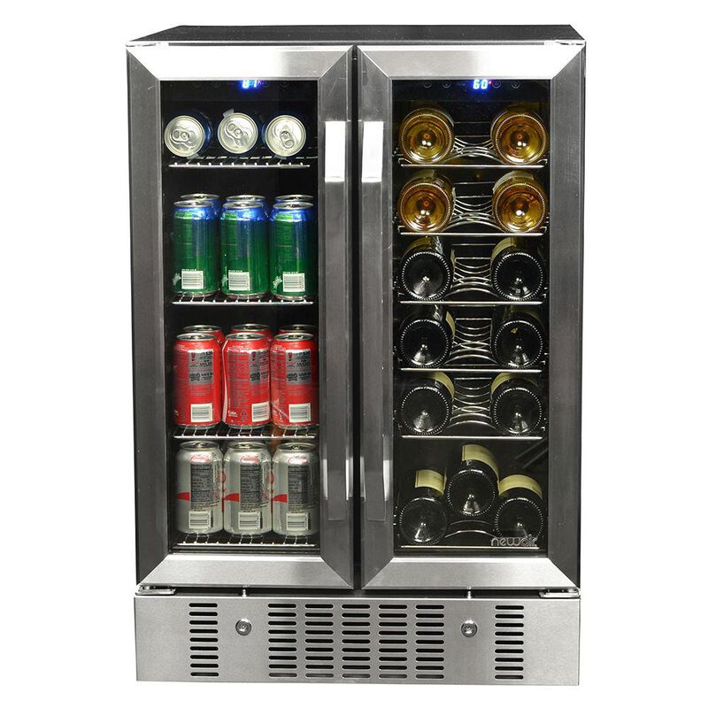 Newair 18 Bottle/60 Can Dual Zone Built-in Compressor Wine & Beverage Cooler image number 3