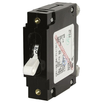 Blue Sea Circuit Breaker C-Series Toggle Switch, Single Pole, 100A, White