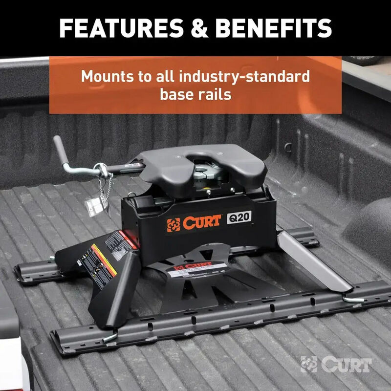 Curt 16130 Q20 5th Wheel Hitch, 20K  image number 9