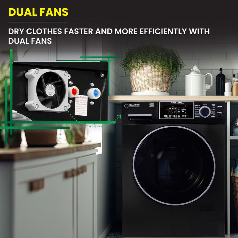 Equator Combo Washer Dryer, Vented-Dry, Black image number 14