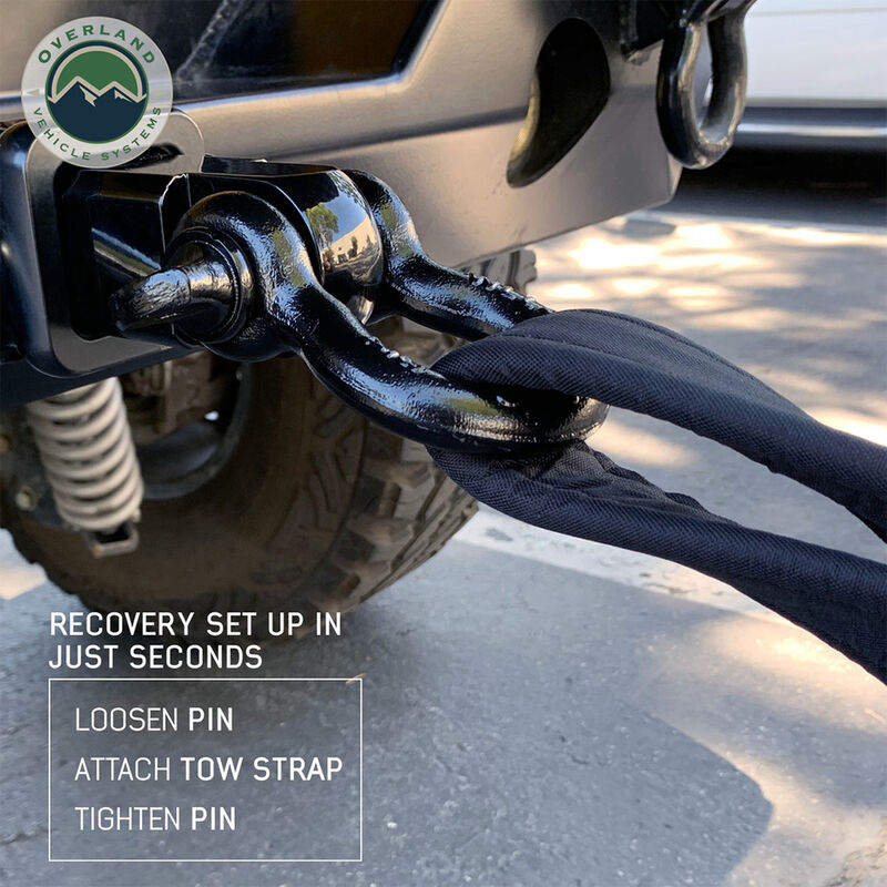 Overland Vehicle Systems Receiver Mount Recovery Shackle, 3/4", 4.75 Tons image number 5