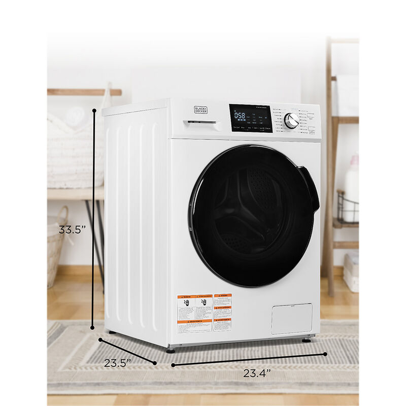 Black+Decker 2.7 cu ft. Front-Load Compact Washer, White image number 8